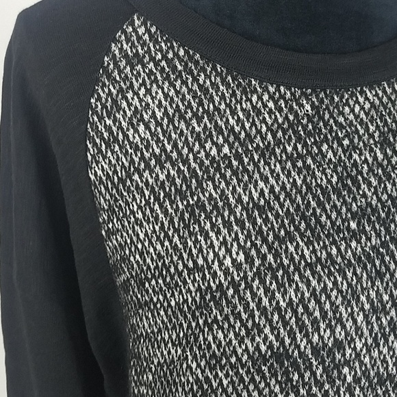 Madewell women S tweed front crewneck sweater 3/4 sleeve grungecore Gorpcore - Picture 3 of 6